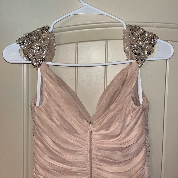 Light pink formal prom party long dress great condition worn 1 time size 3 - Picture 5 of 6